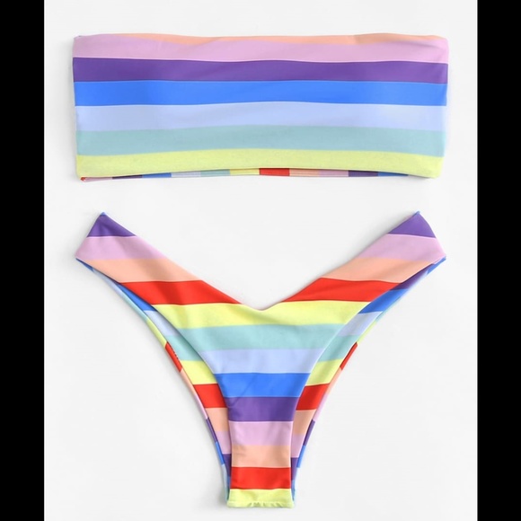SHEIN Other - Super cute rainbow bikini size S! NWOT  